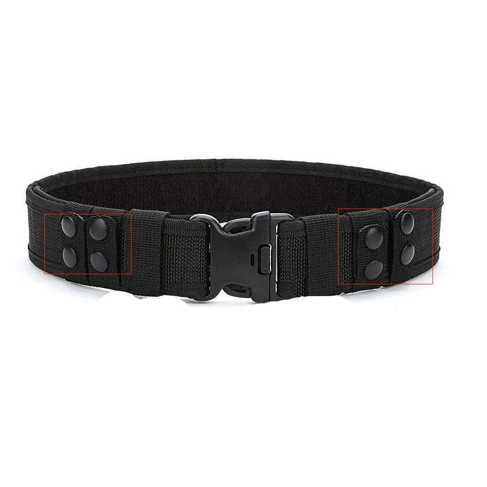 4Pcs/Set Tactical Belt Buckle Police Military Accessory Double Snaps Nylon Tactical Belt Loop Holder Keeper - Korvel