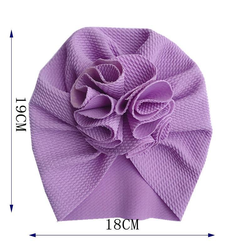 Chapeau Élégant en Fleurs pour Filles - Bonnet Turban pour Tout-Petits