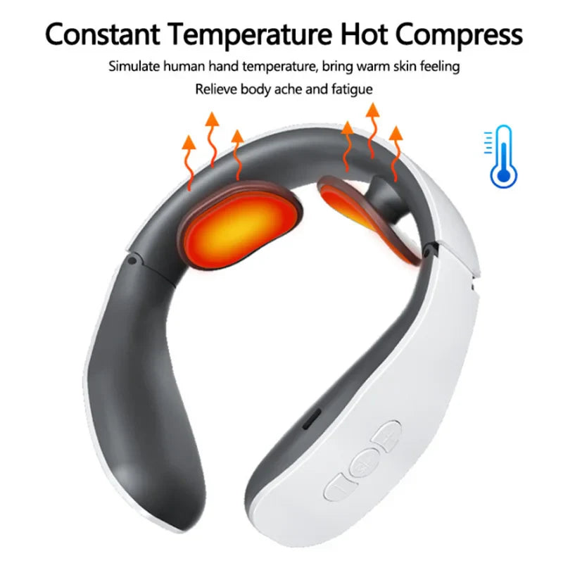 Smart Shoulder Neck Massager Electric Neck Massage Health Care Relaxation 4 Types of Pulse Therapy Relieve Fatigue Relief Tool - Korvel