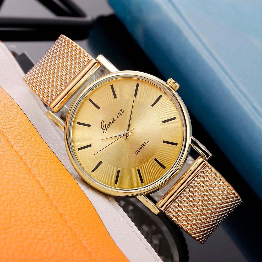Montre à Quartz Décontractée pour Femmes avec Bracelet en Silicone Élégant
