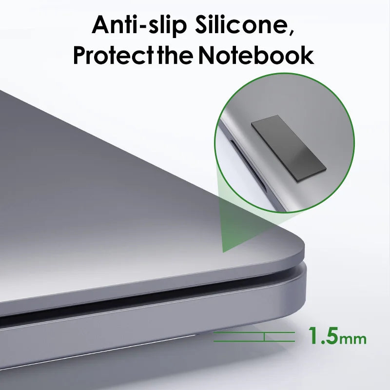 Notebook heat dissipation invisible bracket metal folding bracket base multifunctional portable storage bracket laptop stand - Korvel