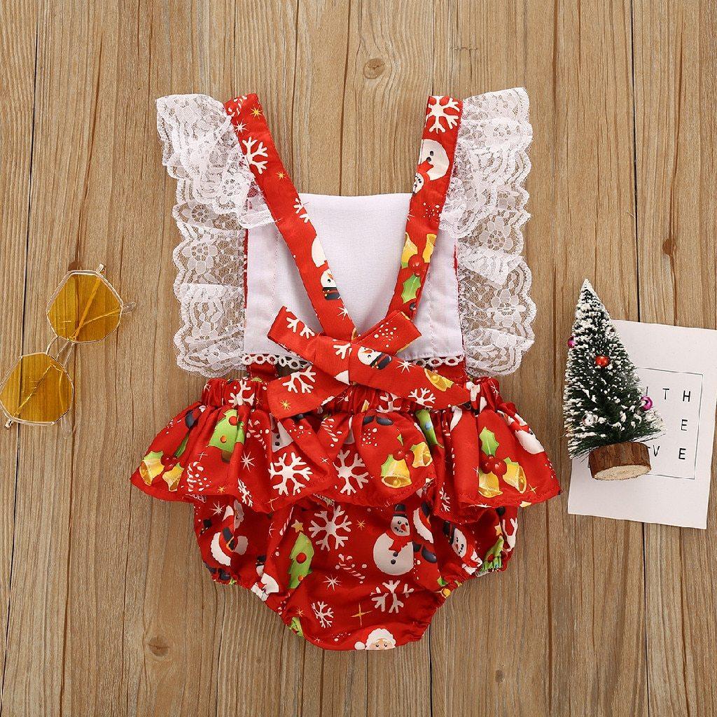 Ensemble de Robe de Princesse de Noël pour Filles Bébés