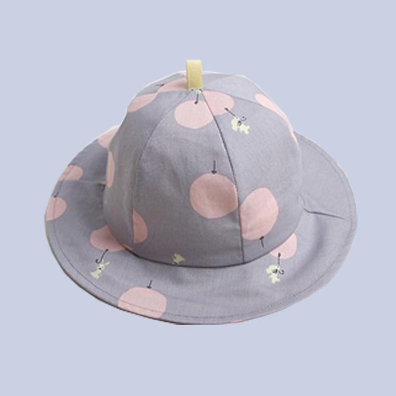 Charming Cotton Bucket Hat for Babies - Cartoon Bear Design
