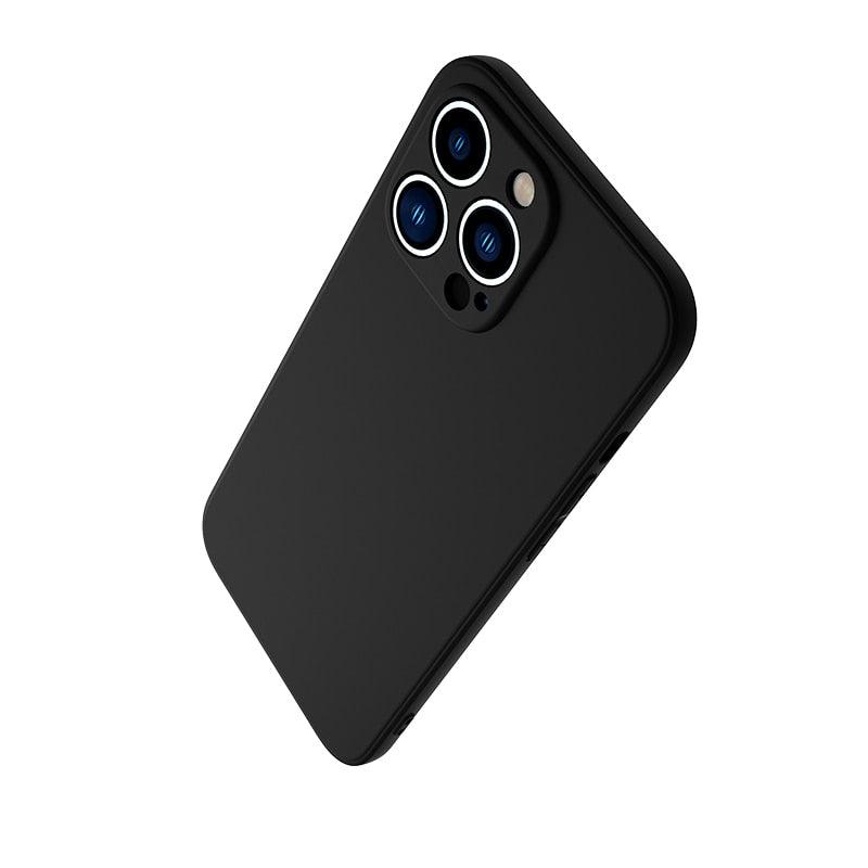 Premium Matte Black Silicone Case for iPhone Models