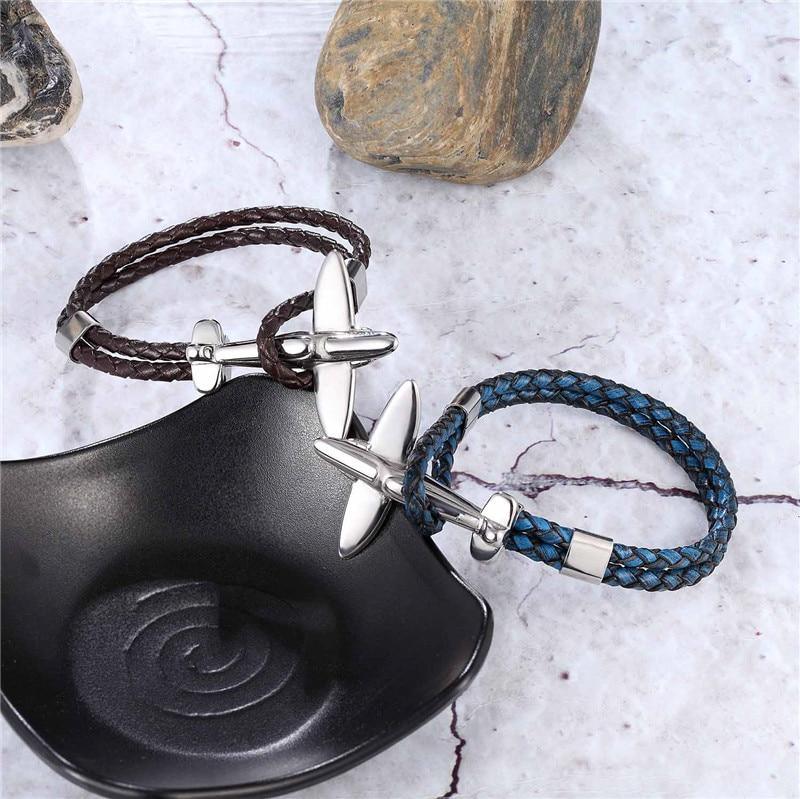 Pulsera de Ancla de Aviación de Acero Inoxidable Dorado para Hombres y Mujeres
