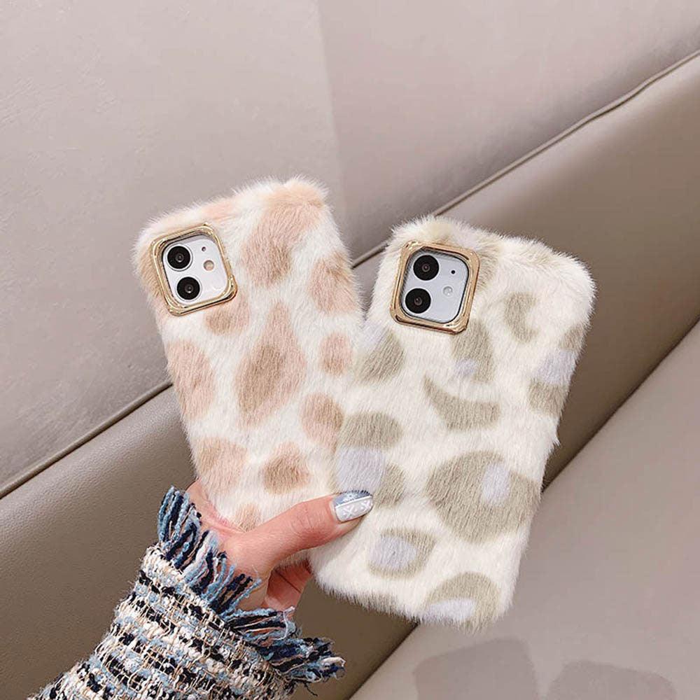 Fashion Plush Leopard Phone Case for iPhone Models