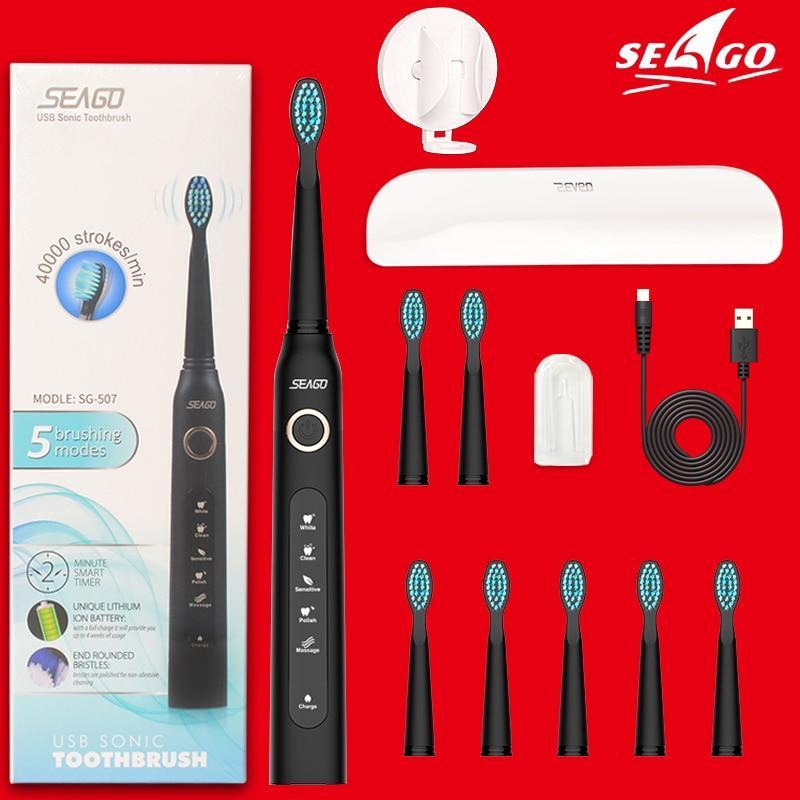 Sonic Rechargeable Electric Toothbrush with Smart Features