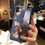 Cartoon Cat Wrist Strap Phone Case for iPhone