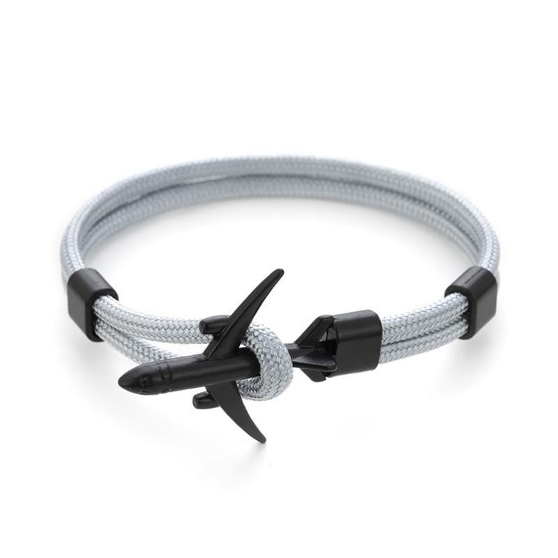 Pulsera de Ancla Negra Moderna y Elegante para Hombres y Mujeres