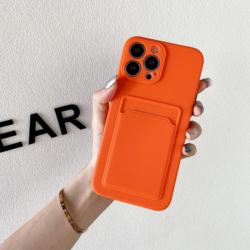 Soft Silicone Wallet Case for iPhone 14/13 Pro Max