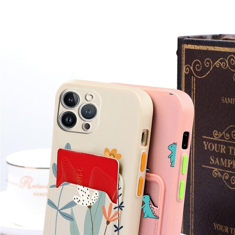 Coque de portefeuille en silicone charmante pour iPhone 13 Pro Max