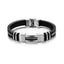 Stylish Stainless Steel and Silicone Bracelet for Men