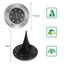 4Pcs Solar Power Disk Light 8LED Ground Lamp Light Spot Lamp for Outdoor Path Way Yard Garden Decking Lawn Waterproof - Korvel