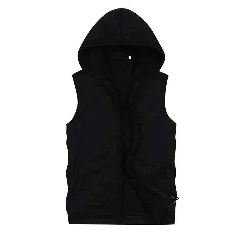 Camiseta sin mangas con capucha para hombre