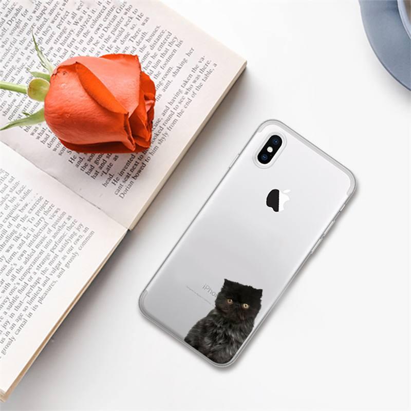 Cute Black Cat Phone Case for iPhone Models