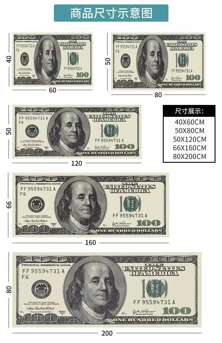 Alfombrilla Antideslizante con Patrón de Dólar