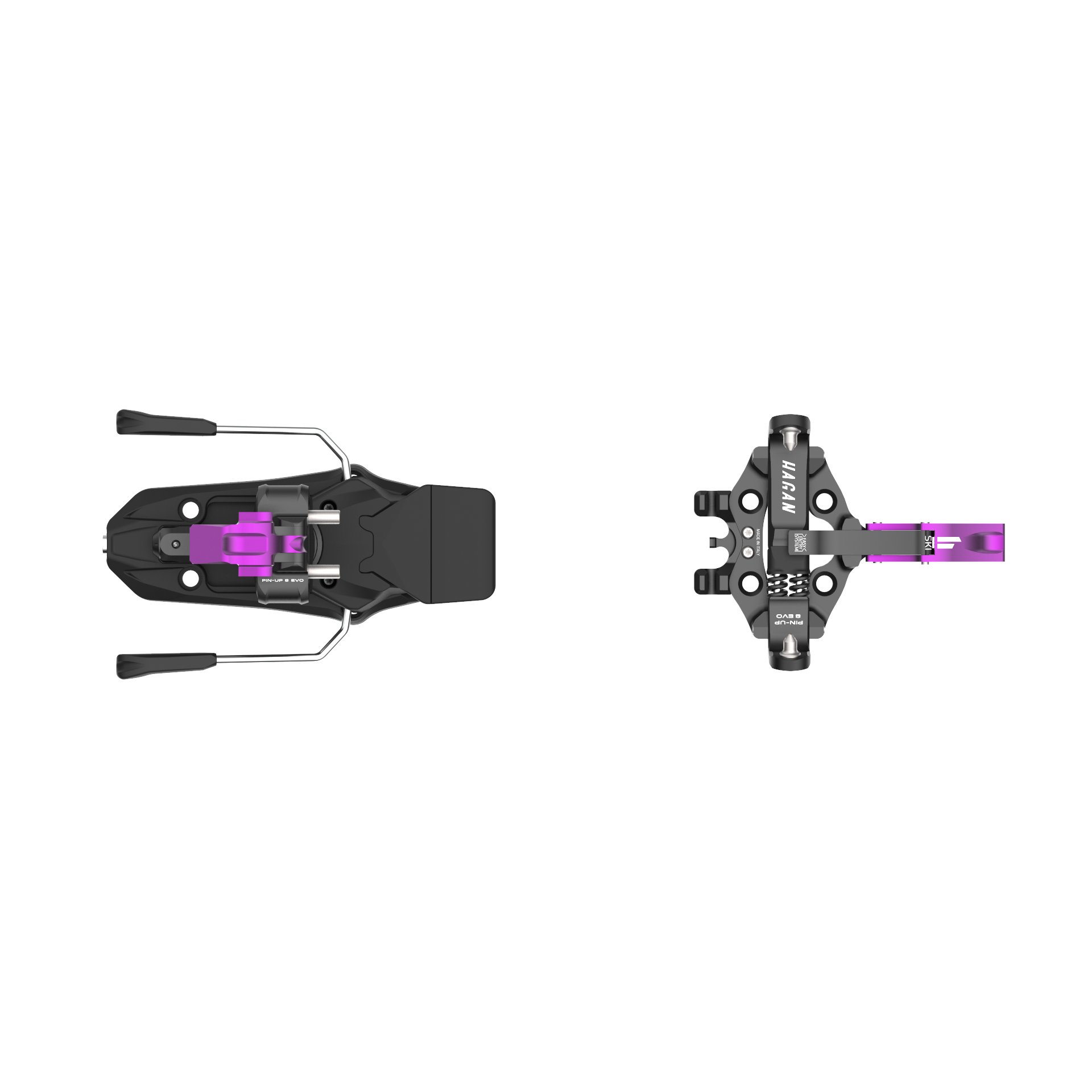 HAGAN Pin Up 8 EVO Ski Bindings - Ultimate Performance for Lighter Skiers - Korvel