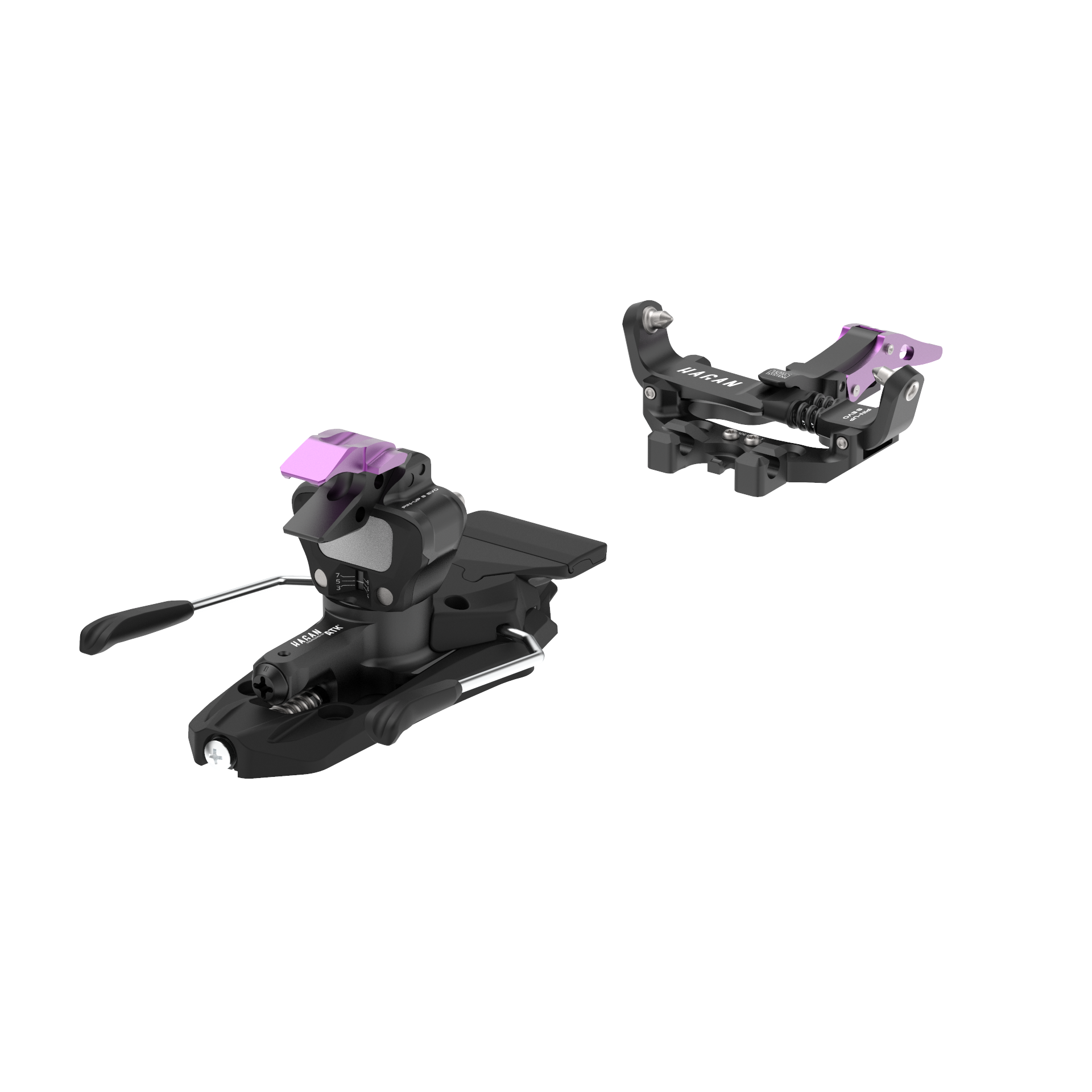 HAGAN Pin Up 8 EVO Ski Bindings - Ultimate Performance for Lighter Skiers - Korvel