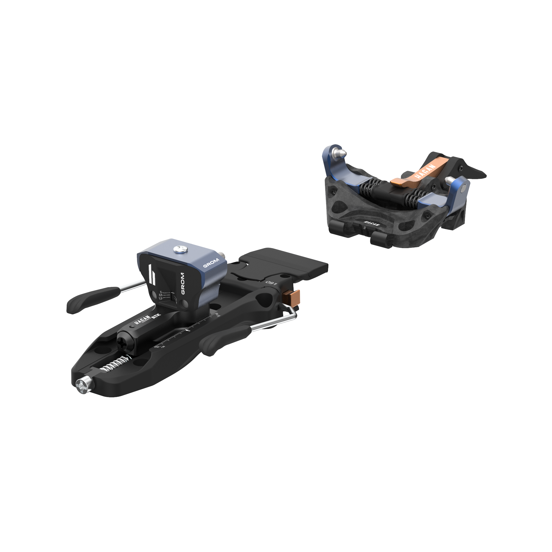 Grom 5 Junior Ski Bindings - Lightweight & Reliable - Korvel