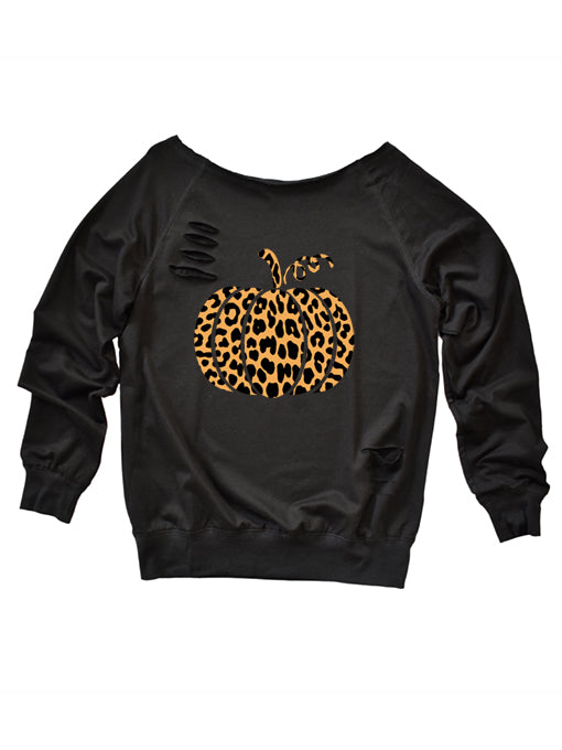 Leopard Pumpkin Long Sleeve Tee - Korvel