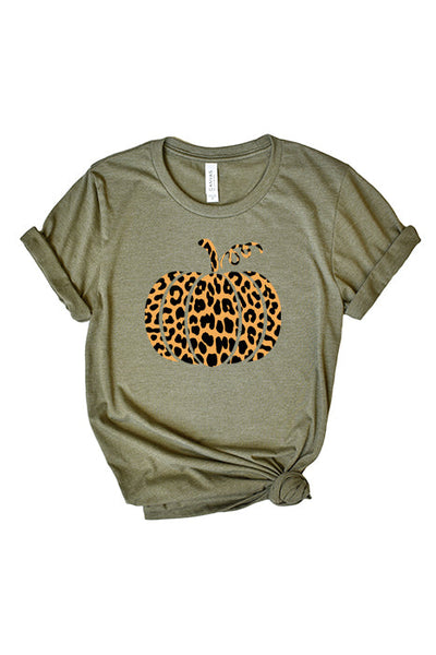 Leopard Pumpkin Graphic T-Shirt - Korvel