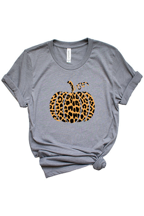 Leopard Pumpkin Graphic T-Shirt - Korvel