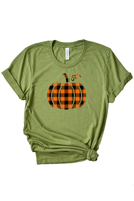 Gingham Pumpkin Batting Tee - Korvel