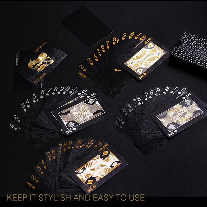 Cartas de Juego Black Gold - Juego de Cartas de Lujo