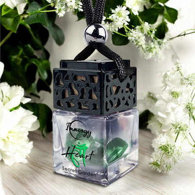 Heart Chakra Crystal-Infused Car Diffuser - 8ml Aroma Enhancer - Korvel