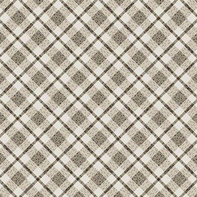 Jungle Romp Small Bias Plaid Beige Fabric - 43"/44" Per Yard