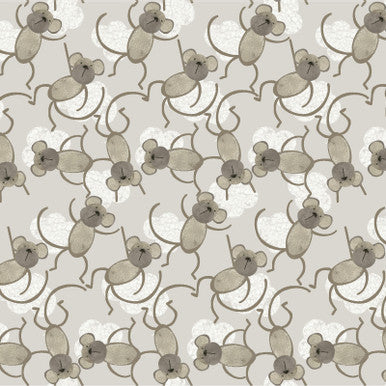 Tissu Jungle Romp Singe Beige Imprimé - 43"/44" par Yard