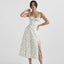 Robe Midi Bureau Fleurie Rose