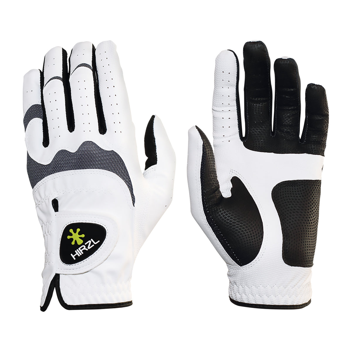 HIRZL Trust Hybrid - Golf Gloves - White / Black - Korvel