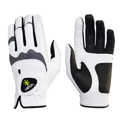 HIRZL Trust Hybrid - Golf Gloves - White / Black - Korvel