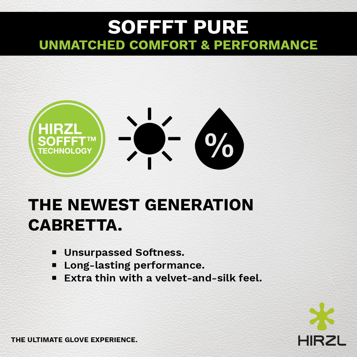 Guantes de Golf HIRZL SOFFFT Pure - Cuero Cabretta Premium