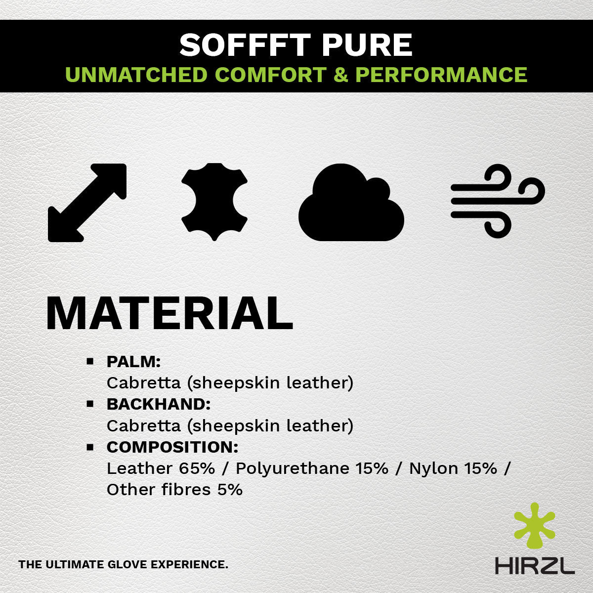 Guantes de Golf HIRZL SOFFFT Pure - Cuero Cabretta Premium