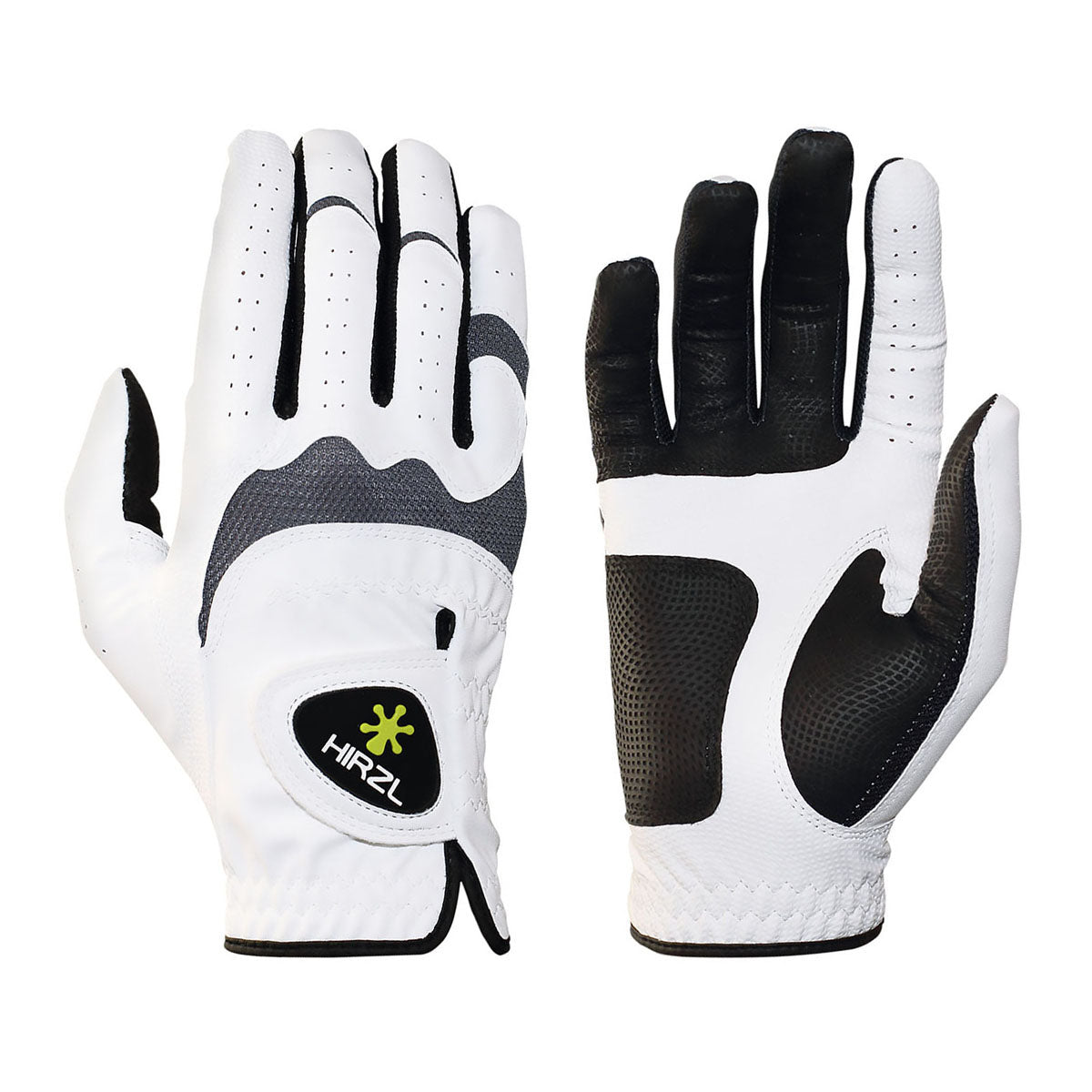 HIRZL Trust Hybrid - Golf Gloves - White / Black - Korvel