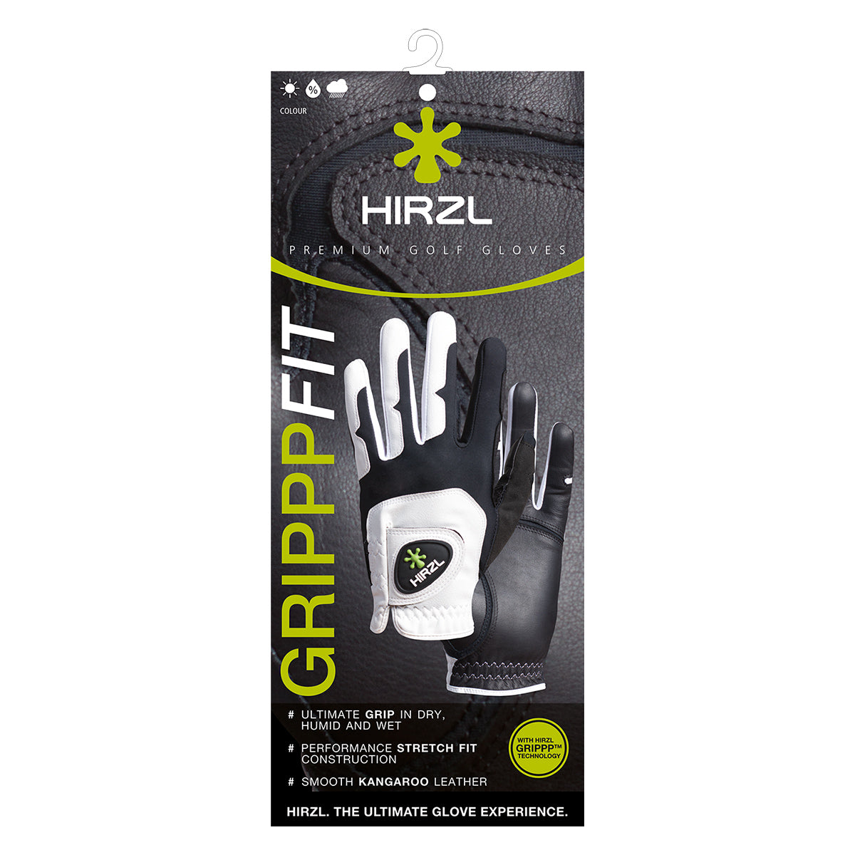 Guantes de Golf HIRZL Grippp Fit - Blanco/Negro