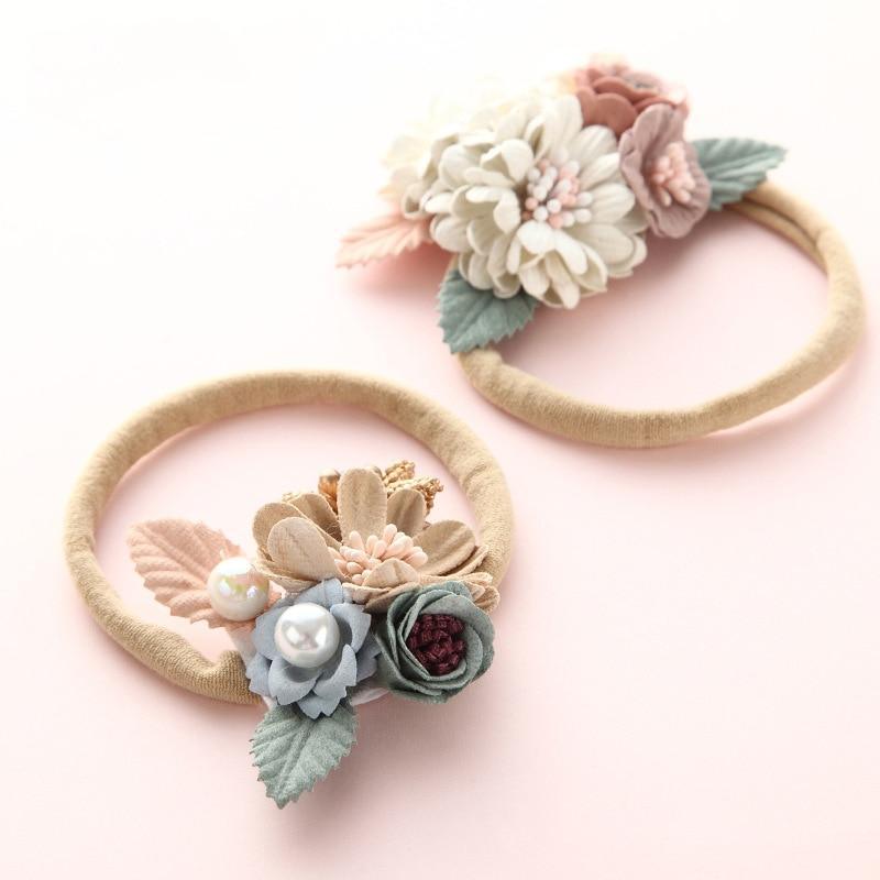 Elegant Floral Headband for Newborns - Soft & Adjustable