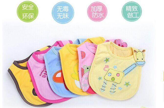 Stylish Unisex 3 PC Cotton Baby Bibs - Waterproof & Breathable