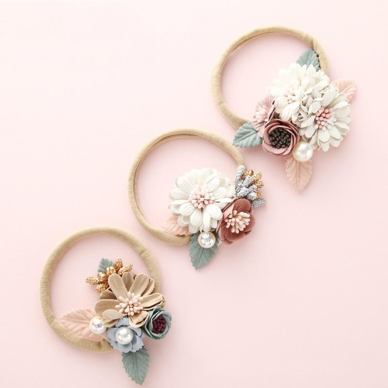 Elegant Floral Headband for Newborns - Soft & Adjustable
