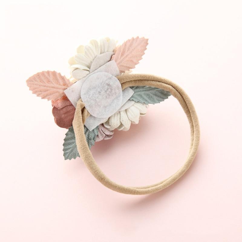 Elegant Floral Headband for Newborns - Soft & Adjustable