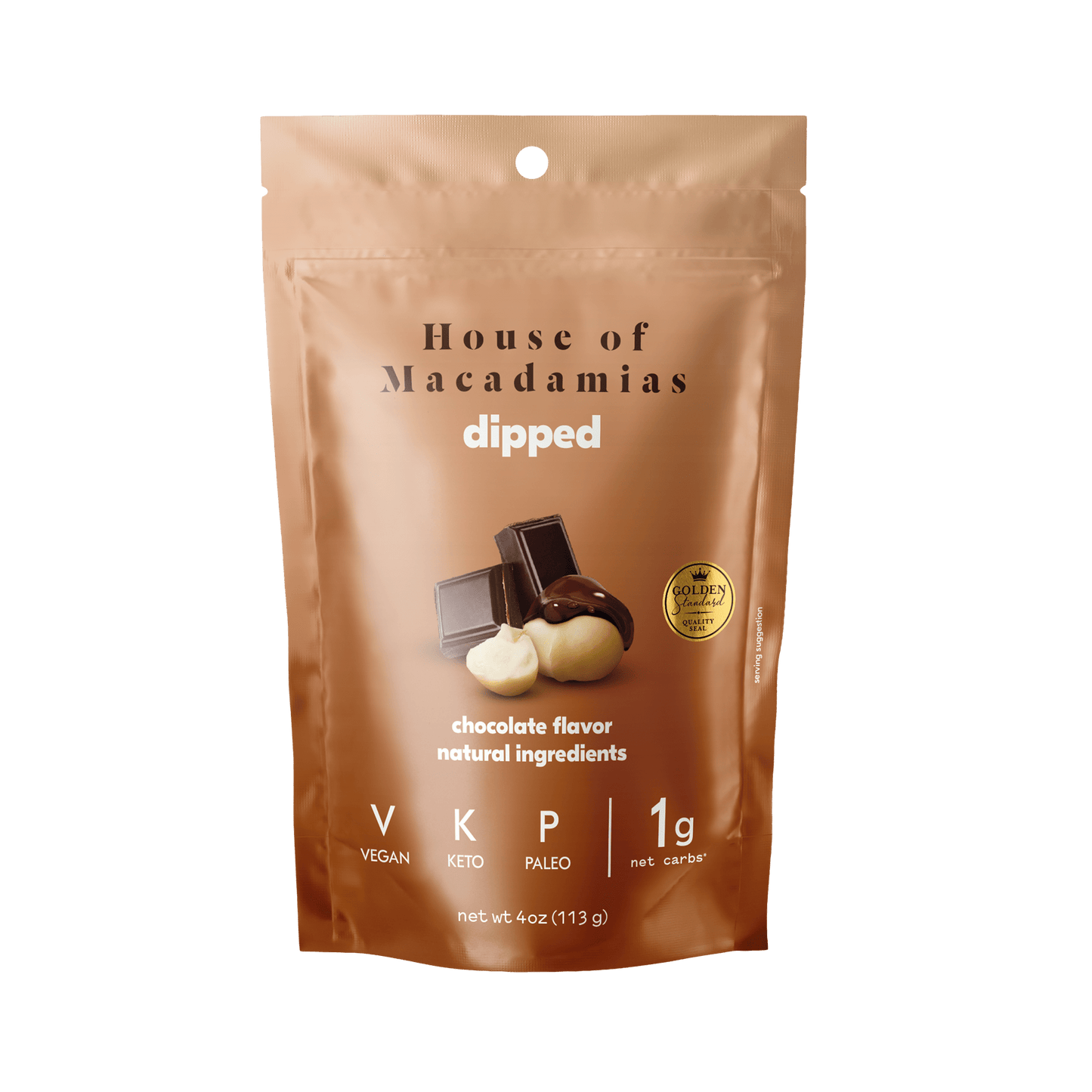 Noix de macadamia enrobées de chocolat - 4oz x 6 sacs