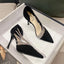 Elegant Black Suede High Heels with Gold Leather Accents