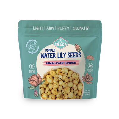 Himalayan Sunrise Popped Water Lily Seeds – Turmeric & Pink Salt Snack - Korvel