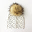Chapeau de bébé moderne de luxe avec pompon pour l'automne et l'hiver