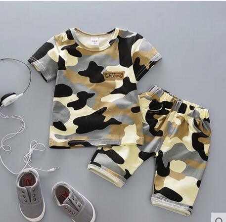Ensemble T-Shirt en Coton Cartoon et Shorts pour Garçons Bébés