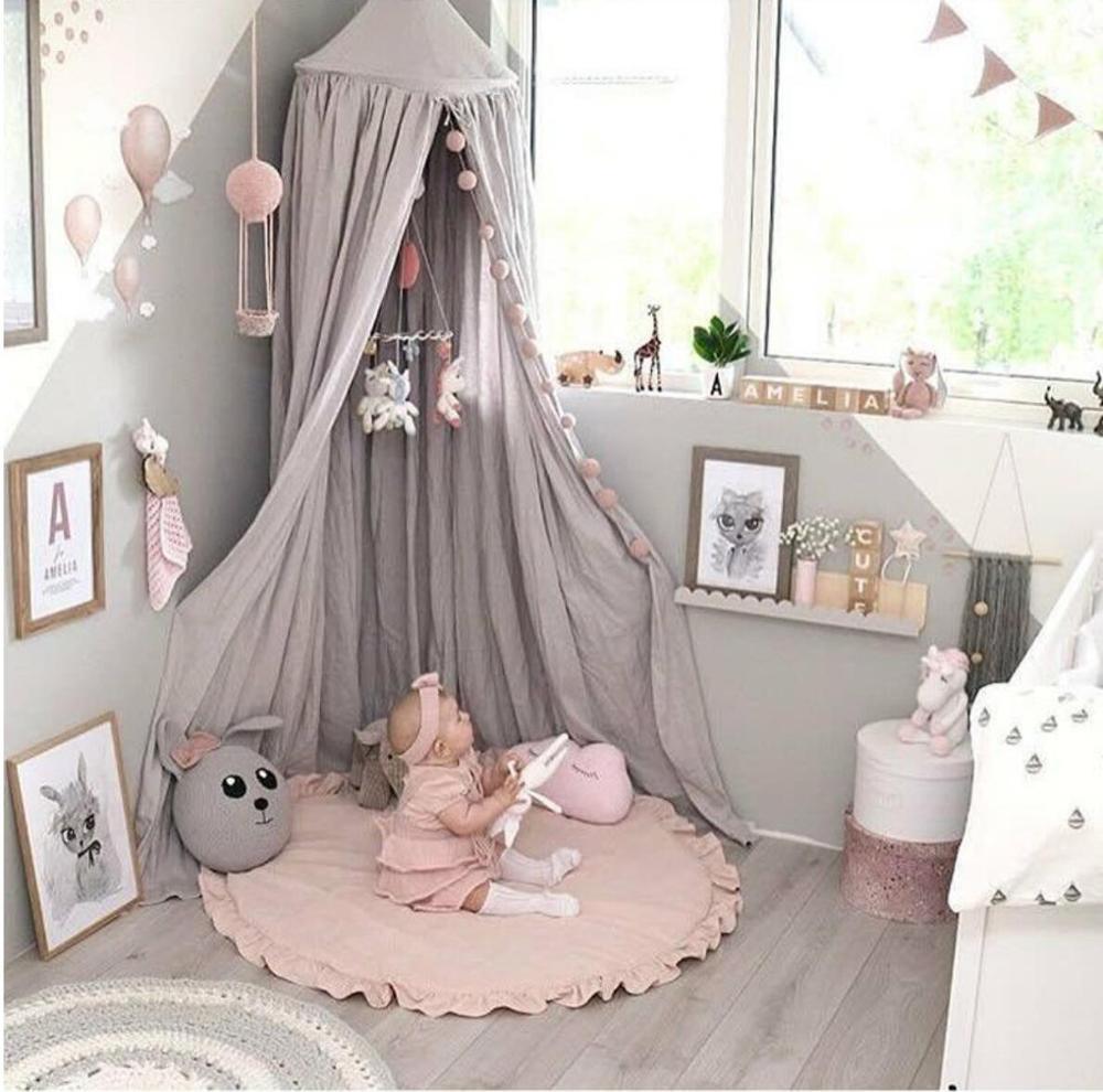 Alfombra de Juego de Algodón Premium para Bebés - Alfombra Redonda Suave para Niños
