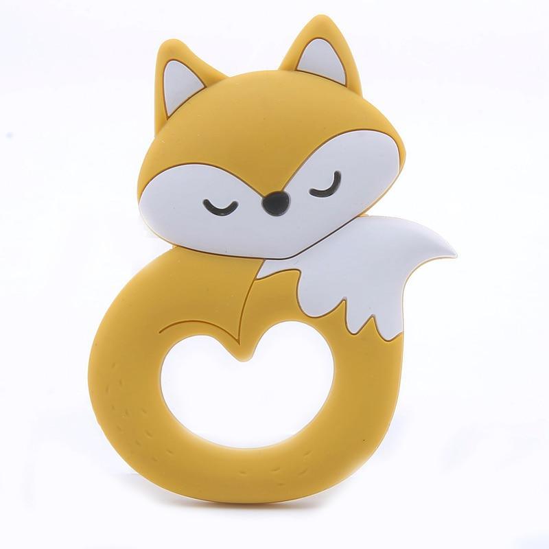 BPA Free Silicone Teether - Cartoon Animal Design