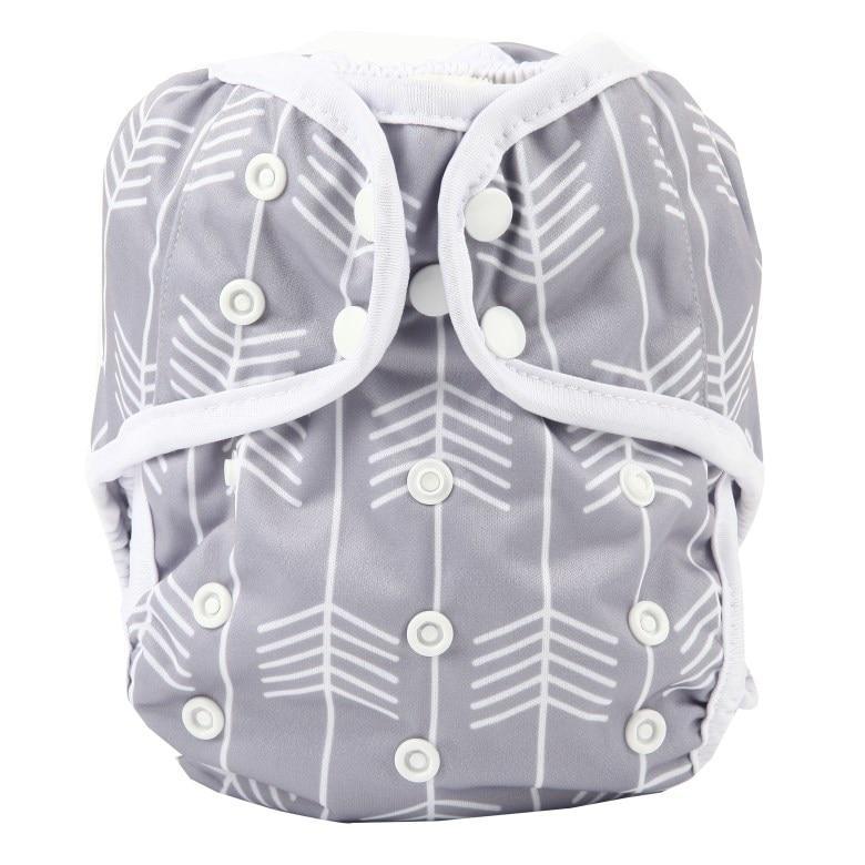 Couche en tissu pour bébé ajustable à taille unique avec double gousset